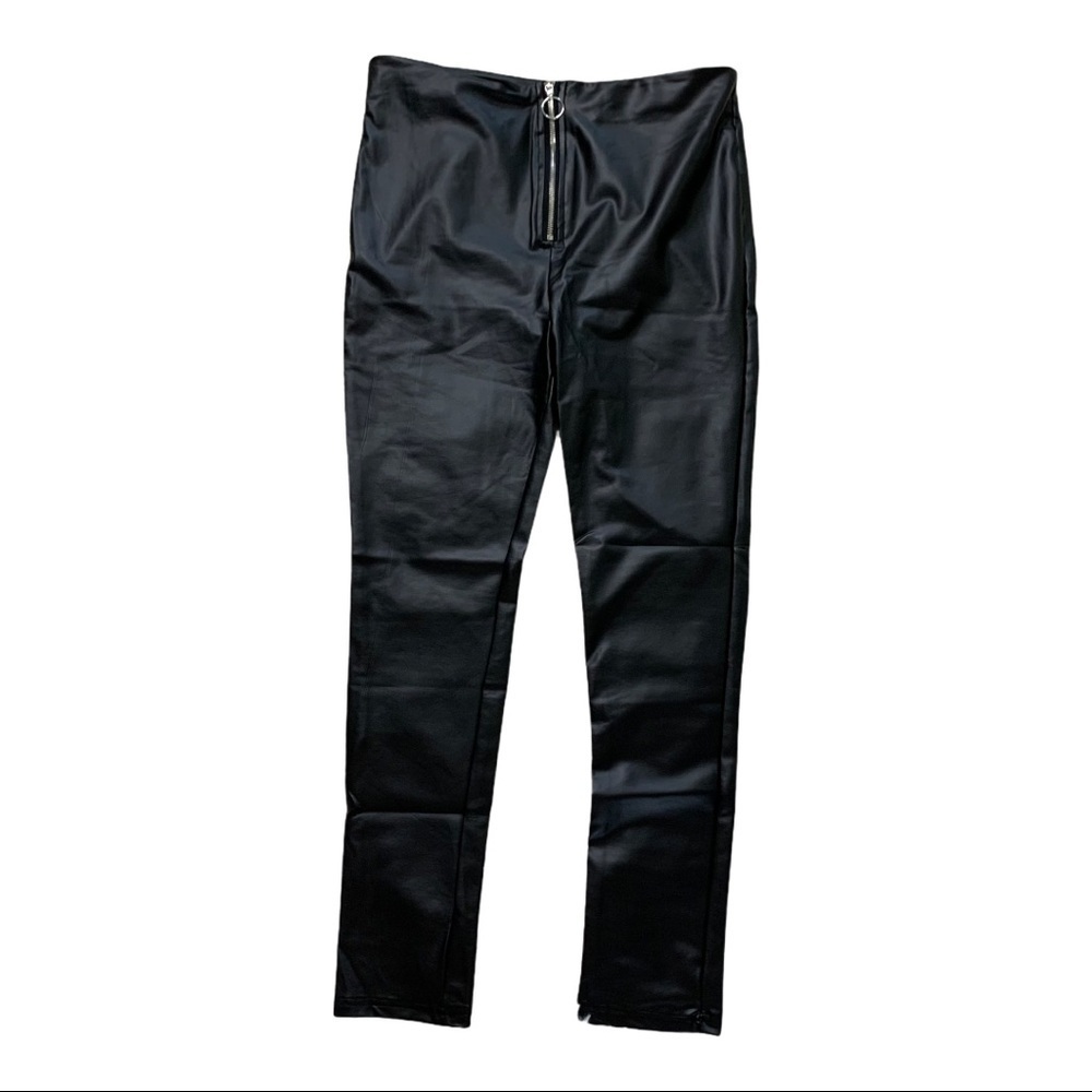 ASOS Parisian faux leather leggings/ring zip pull